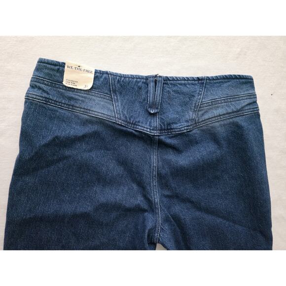 Free People Stillwater Jeans Low Rise Slim Flare Sz 31 NEW We The Free Split Hem - Picture 11 of 15